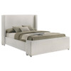 Alamosa Queen Boucle Upholstered Wingback Platform Bed White / CS-310078QN
