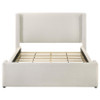 Alamosa Queen Boucle Upholstered Wingback Platform Bed White / CS-310078QN