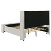 Alamosa Queen Boucle Upholstered Wingback Platform Bed White / CS-310078QN