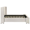 Alamosa Queen Boucle Upholstered Wingback Platform Bed White / CS-310078QN
