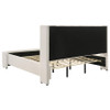 Alamosa Eastern King Boucle Upholstered Wingback Platform Bed White / CS-310078KEN