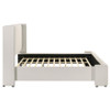 Alamosa Eastern King Boucle Upholstered Wingback Platform Bed White / CS-310078KEN
