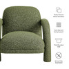 Ferris Textured Woven Fabric Lounge Chair by Modway / EEI-7771