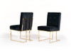 Legend Modern Black & Gold Dining Chair (Set of 2) / VGVCB012-BLKGOLD