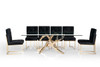 Legend Modern Black & Gold Dining Chair (Set of 2) / VGVCB012-BLKGOLD