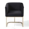 Yukon Modern Black Velvet & Gold Dining Chair / VGVCB8362-BLKGLD