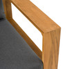 Santorini - Outdoor Grey Olefin Fabric + Natural Teak Lounge Chair / VGEF-CROVIE-CHR