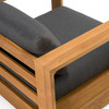 Santorini - Outdoor Grey Olefin Fabric + Natural Teak Lounge Chair / VGEF-CROVIE-CHR