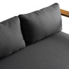 Santorini - Outdoor Grey Olefin Fabric + Natural Teak Sofa / VGEF-CROVIE-SOFA