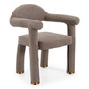 Walbrook - Modern Brown Fabric + Gold Dining Chair / VGVC-B2506-BRN