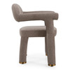 Walbrook - Modern Brown Fabric + Gold Dining Chair / VGVC-B2506-BRN