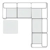 Evans - Contemporary Off-White Fabric Modular Sectional Sofa-6-Piece Sectional / VGKK-KF.8750-MOD-OFFWHT-6-Piece Sectional