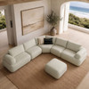 Evans - Contemporary Off-White Fabric Modular Sectional Sofa-6-Piece Sectional / VGKK-KF.8750-MOD-OFFWHT-6-Piece Sectional