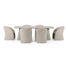 Anchor - Outdoor Grey Olefin + Stone 7-Piece Dining Set / VGVK-TA028-T2390-F017D1-SET