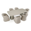 Anchor - Outdoor Grey Olefin + Stone 7-Piece Dining Set / VGVK-TA028-T2390-F017D1-SET