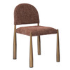 Nouveau Zagros - Modern Brick Red Fabric + Antique Brass Dining Chair (Set of 2) / VGEU-MC-7637CH-RED