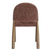Nouveau Zagros - Modern Brick Red Fabric + Antique Brass Dining Chair (Set of 2) / VGEU-MC-7637CH-RED