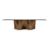 Byer - Modern Glass + Walnut Dining Table / VGCS-DT-21004-Walnut