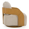 Caruso - Modern Beige Fabric + Natural Oak Swivel Accent Chair / VGAL-I1006939-BGE