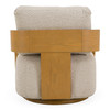 Caruso - Modern Beige Fabric + Natural Oak Swivel Accent Chair / VGAL-I1006939-BGE