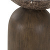 Lenin - Modern Faux Marble + Wood Texture Concrete End Table / VGTP-203163