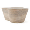 Meru - Modern Faux Travertine Concrete Coffee Table / VGTP-202112
