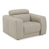 Dalton - Modern Italian Light Grey Leather Recliner Chair / VGDT-DALTON-CHR-LTGRY