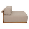 Nouveau Saint Croix - Outdoor Light Brown Olefin Fabric + Teak Armless Seat / VGEF-MATHEUS-SEAT