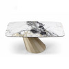 Nouveau Vela - Modern Ceramic + Brass Console Table / VGVC-K2391