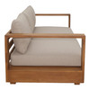 Nouveau Santorini - Outdoor Light Brown Olefin Fabric + Natural Teak Sofa / VGEF-CROVIE-SOFA-1-Brown