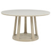 Lucaire 54-inch Round Cultured Marble Dining Table Sandstone / CS-105967