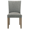 Paxton 5-Piece Round Glass Top Dining Set with Grey Parsons Chairs / CS-122180-S5GRY