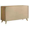 Bennett Twin Cream Upholstered 5-Piece Mid-Century Bedroom Set Light Oak / CS-222901T-S5