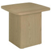 Fraser Transitional Square Pedestal End Table in Greige / CS-711007