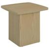 Fraser Transitional Square Pedestal End Table in Greige / CS-711007