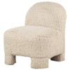 Lacombe Faux Fur Accent Chair Latte / CS-901620