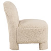 Lacombe Faux Fur Accent Chair Latte / CS-901620