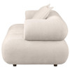 Eskola Chenille Accent Chair with Rounded Shelter Arms Ivory / CS-509803
