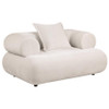 Eskola 2-Piece Chenille Sofa and Accent Chair Set Ivory / CS-509801-S2C