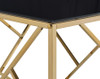 Comisso Contemporary 3-Piece Tempered Glass Coffee Table Set Gold / CS-701690