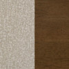 Harlowe Upholstered Swivel Accent Chair with Wood Arms Greige and Brown / CS-903273