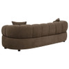 Casarin Fabric 3-Piece Channel-Back Sofa Set Brown / CS-511251-S3