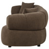 Casarin Fabric Channel-Back Sofa Brown / CS-511251