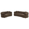 Casarin Fabric 2-Piece Channel-Back Sofa Set Brown / CS-511251-S2