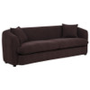 Delroy 3-Seat Stationary Sofa Aubergine Polyester Upholstery / CS-511261