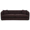 Delroy 3-Seat Stationary Sofa Aubergine Polyester Upholstery / CS-511261