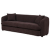 Delroy 3-Seat Stationary Sofa Aubergine Polyester Upholstery / CS-511261