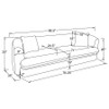 Delroy 3-Seat Stationary Sofa Aubergine Polyester Upholstery / CS-511261