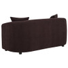Delroy 2-Piece Stationary Sofa Set Aubergine Polyester Upholstery / CS-511261-S2