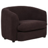 Delroy Stationary Accent Chair Aubergine Polyester Upholstery / CS-511263